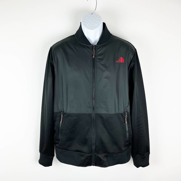 The North Face Men's Softshell Bomber Black Full Zip Jacket Size Medium - Picture 1 of 14